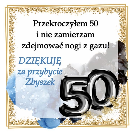 Podziękowania na 50 urodziny - herbatki