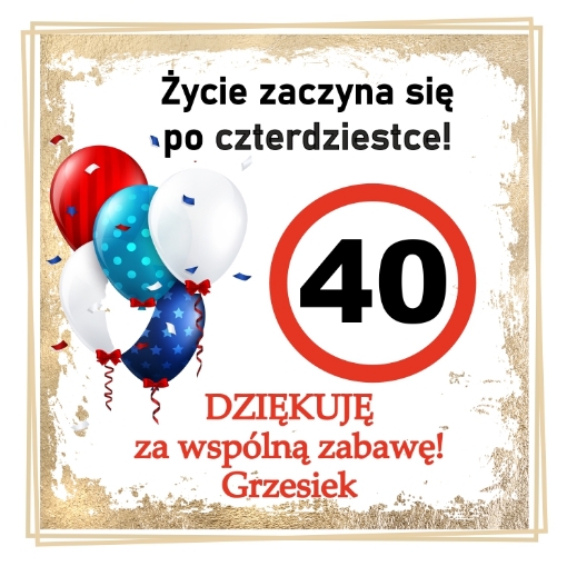 Ciasteczka z wróżbą na 40 urodziny 