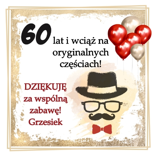 Podziękowanie dla Gości - 60 urodziny