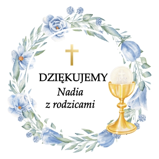 słodycze  - podziękowania dla gości komunijnych