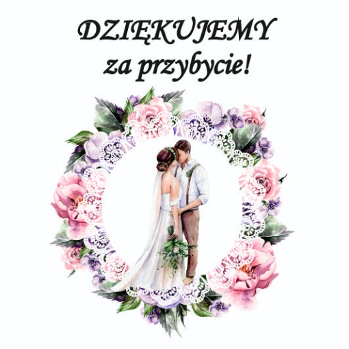 Obrazek Podziękowania na ślub - czekoladka 36