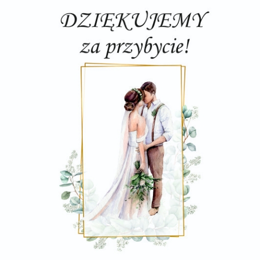 Obrazek Podziękowania na ślub - czekoladka 52