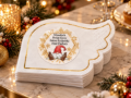 Personalizowana serwetka świąteczna z logo na dekorowanym stole