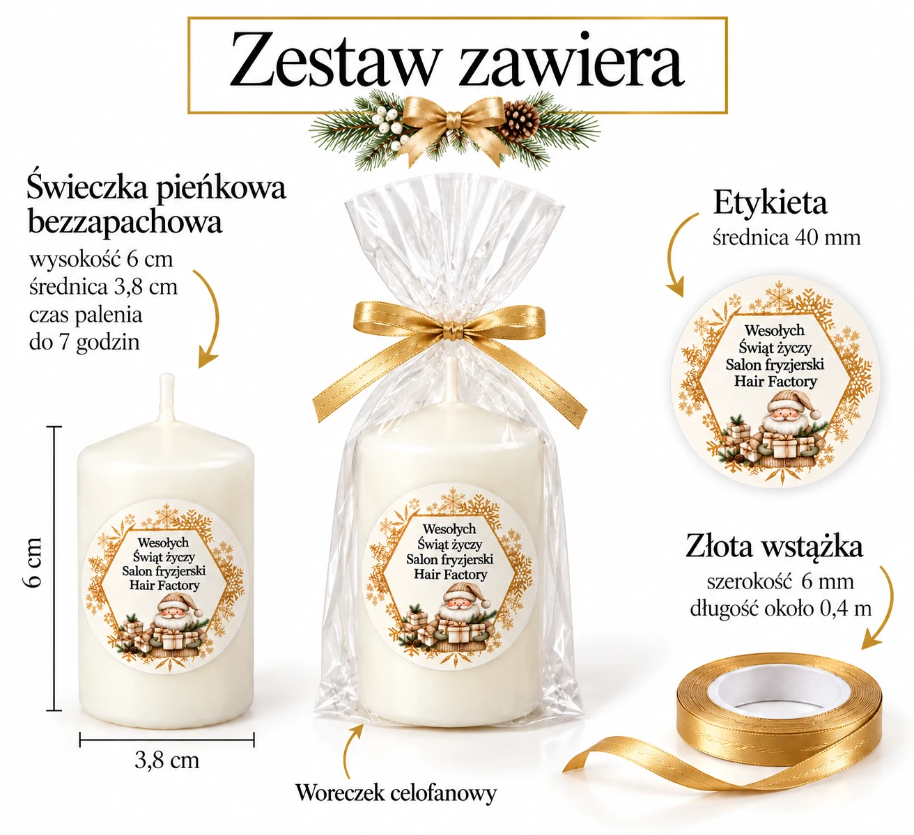 swieca piankowa - prezent personalizowany na święta dla kontrahentów