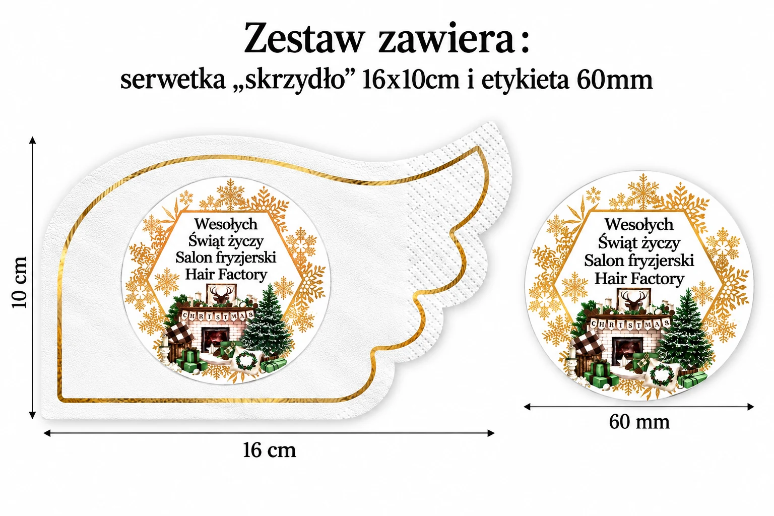 serwetki firmowe na wigilie 