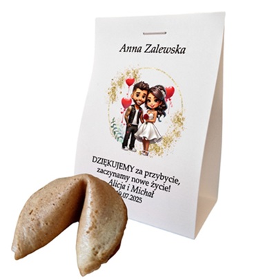 Podziękowania dla Gości na wesele z winietką 