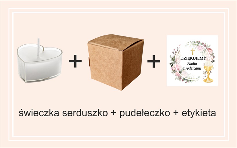 personalizowane świeczki na komunie